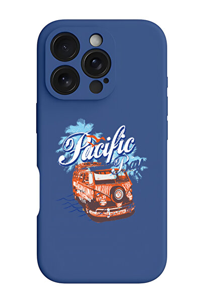 Theodor غطاء حماية سيليكون سائل مقاوم للصدمات لجهاز iPhone 16 Pro أزرق - باسيفيك باي