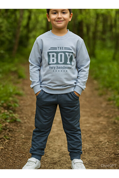 mb kids Σετ αγορίστικη φόρμα Boy Print 2 Thread