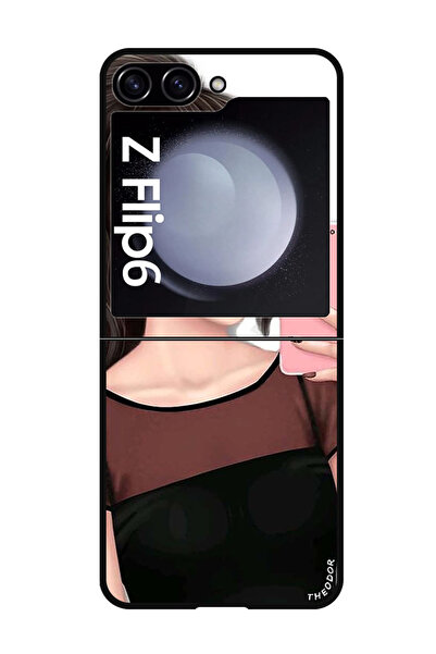 Theodor جراب واقٍ مضاد للخدش والصدمات لهاتف Samsung Galaxy Z Flip 6 لالتقاط ص...