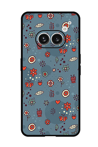 Theodor جراب واقٍ مضاد للخدش والصدمات لهاتف Nothing Phone (2a) بأوراق وأزهار
