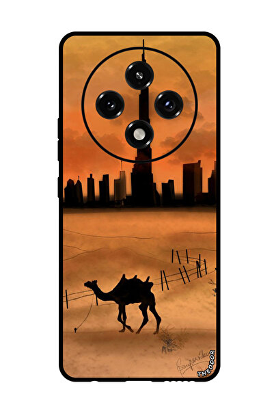 Theodor جراب واقٍ مضاد للخدش والصدمات لهاتف Oppo A3 Pro بتصميم غروب الشمس وبر...