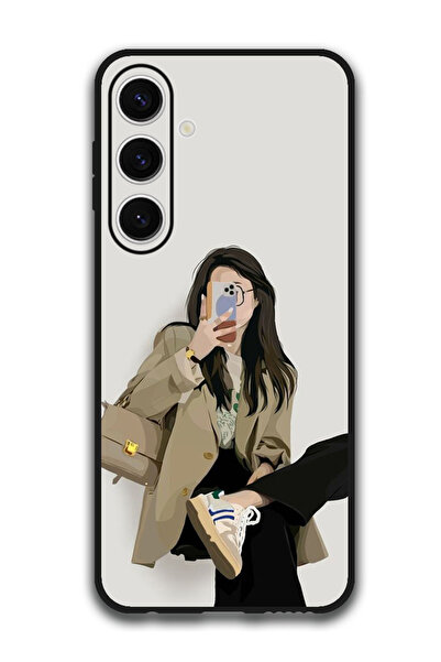 Theodor جراب واقٍ مضاد للخدش والصدمات لهاتف Samsung Galaxy S24 FE فتاة تلتقط ...