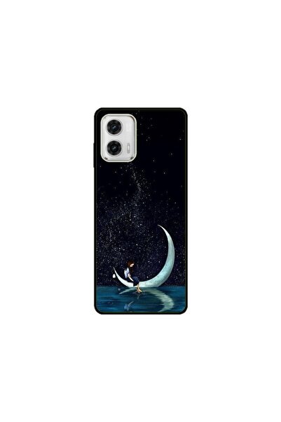 Atlas Husa personalizata si Folie de Silicon Motorola Moto E22i, Moon Fishing...