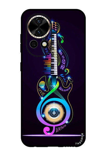 Theodor جراب واقٍ مضاد للخدش والصدمات لهاتف هواوي نوفا 12 جيتار موسيقي