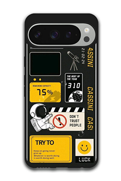 Theodor جراب واقٍ مضاد للخدش والصدمات لهاتف Google Pixel 9 Pro XL لا تثق بالناس