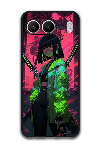 Theodor جراب واقٍ مضاد للخدش والصدمات لهاتف OnePlus Nord 4، تصميم فتاة يابانية