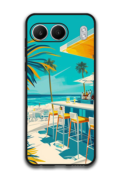 Theodor جراب حماية لهاتف OnePlus Nord 4، رسم لبار على الشاطئ