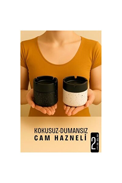 Skygo Cam Küllük - Desenli 2 li Küllük Seti Kafe Küllüğü Restoran Küllüğü Masaüstü Küllük