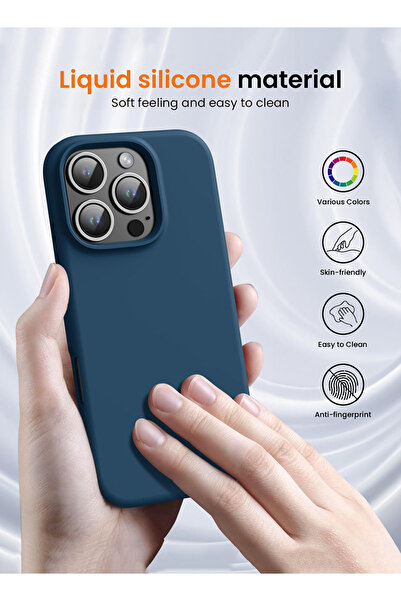 Theodor iPhone 16 Pro Blue Protective Liquid Silicone Shockproof Case - Work like a Captain