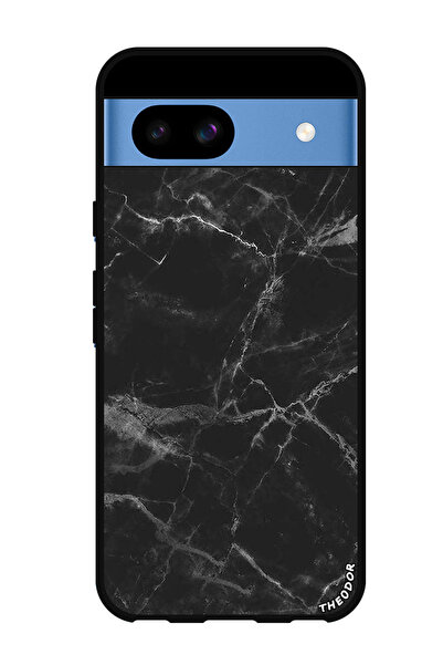 Theodor جراب واقٍ مضاد للخدش والصدمات لهاتف Google Pixel 8a باللون الأسود الر...