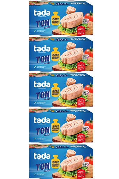 Tada Ayçiçek Yağlı Klasik Ton Balığı 160 gram 10 lu Paket - Doğal Lezzet