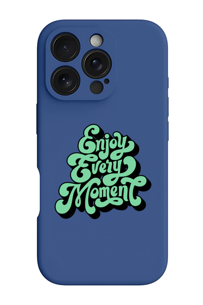 Theodor غطاء حماية سيليكون سائل مقاوم للصدمات لهاتف iPhone 16 Pro باللون الأز...