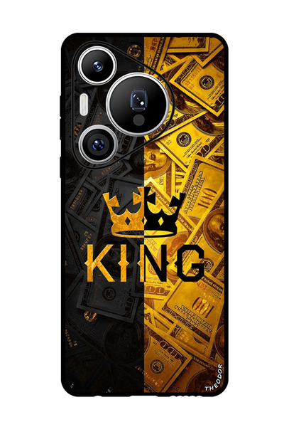 Theodor جراب واقٍ مضاد للخدش والصدمات لهاتف هواوي بيورا 70 برو بلس ذهبي ملكي