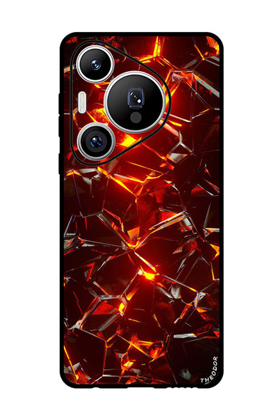 Theodor جراب واقٍ مضاد للخدش والصدمات لهاتف هواوي بيورا 70 برو بلس، تصميم تجريدي 7