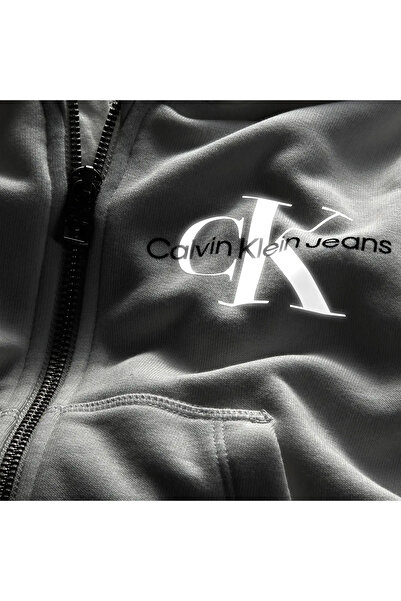Calvin Klein REFLECTIVE MONOGRAM Kadın Beyaz Sweatshirt