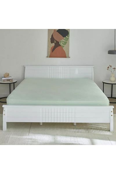 Home Box Derby Solid Microfiber Queen Fitted Sheet - 150x200+25 cm