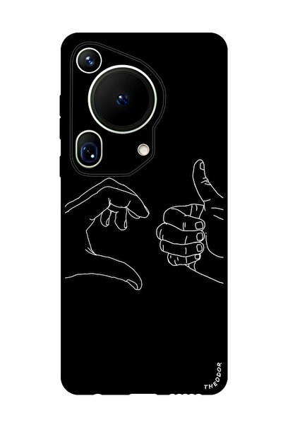 Theodor جراب واقٍ مضاد للخدش والصدمات لهاتف هواوي بيورا 70 ألترا، أحب الإبهام...