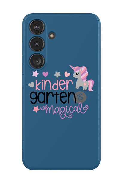 Theodor غطاء حماية سائل من السيليكون لهاتف سامسونج جالاكسي S24 بلس (أزرق) - ك...