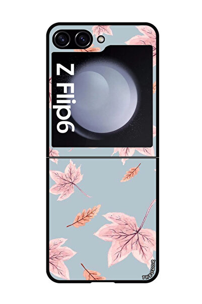 Theodor جراب واقٍ مضاد للخدش والصدمات لهاتف Samsung Galaxy Z Flip 6 بأوراق ال...