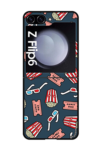 Theodor جراب واقٍ مضاد للخدش والصدمات لهاتف Samsung Galaxy Z Flip 6 مجموعة أفلام