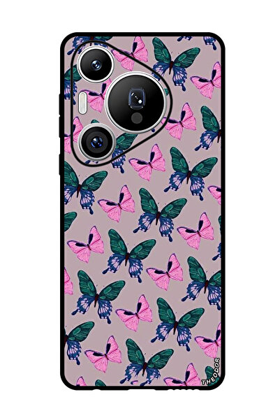 Theodor جراب واقٍ مضاد للخدش والصدمات لهاتف هواوي بيورا 70 برو بلس فراشات (2)