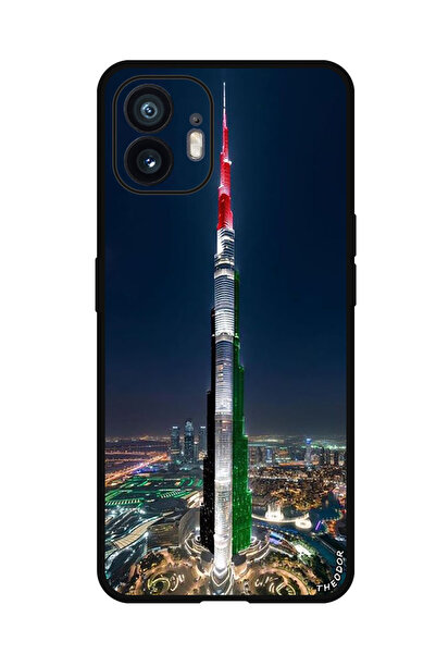 Theodor جراب واقٍ مضاد للخدش والصدمات لهاتف Nothing Phone (2) برج خليفة علم ا...