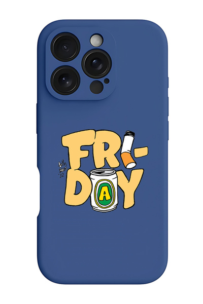 Theodor iPhone 16 Pro Blue Protective Liquid Silicone Shockproof Case - Friday
