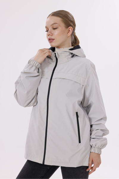 freemen Γυναικείο πέτρινο Nova ύφασμα με κουκούλα ελαφρύ και ανθεκτικό κομψό εποχιακό αδιάβροχο αδιάβροχο