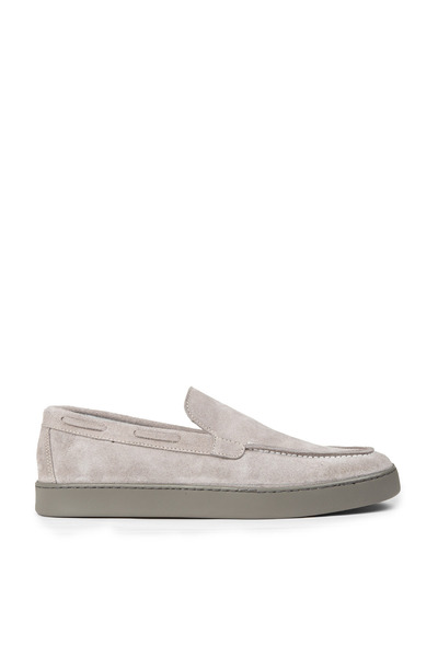 Deery Men's Genuine Suede Gray Loafer Shoes