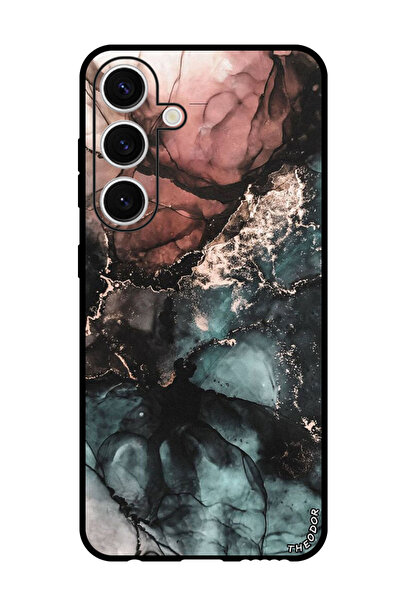 Theodor جراب واقٍ مضاد للخدش والصدمات لهاتف Samsung Galaxy S24 Plus بلون رخام...