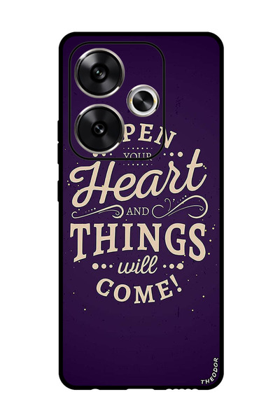 Theodor جراب واقٍ مضاد للخدش والصدمات لهاتف Xiaomi Redmi Turbo 3 افتح قلبك