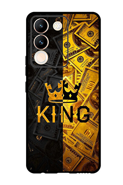 Theodor جراب واقٍ مضاد للخدش والصدمات لهاتف Vivo V29e ذهبي ملكي