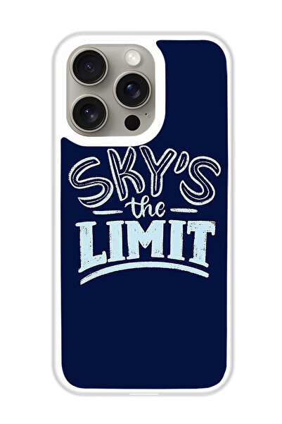 Theodor غطاء حماية لجهاز أبل آيفون 15 برو - السماء هي الحد (مصد أبيض)