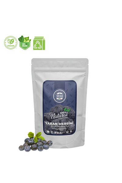 By Tüfekçi Freeze Dry Sliced ​​Blueberry Dried Natural Fruit That Does Not Lose Its Form and Taste 50 Gr