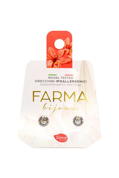 Farma Bijoux Xiius 5.3mm Crystal Medical Hoop Earrings with Swarovski® Crystals