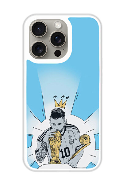 Theodor غطاء حماية لهاتف أبل آيفون 15 برو ميسي كيس WC (مصد أبيض)