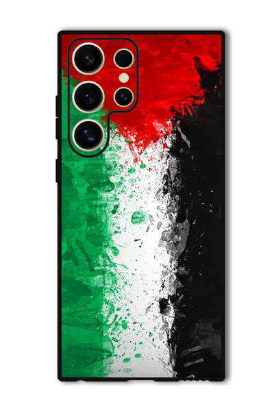 Theodor جراب واقٍ مضاد للخدش والصدمات لهاتف Samsung Galaxy S24 Ultra علم فلسط...