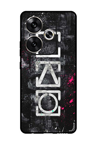 Theodor جراب واقٍ مضاد للخدش والصدمات لهاتف Xiaomi Redmi Turbo 3 برموز الحبار