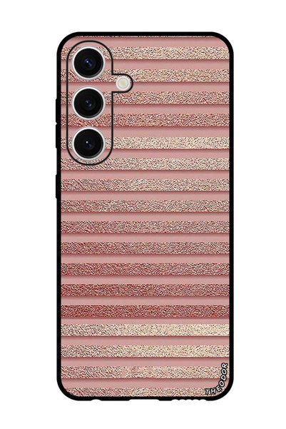 Theodor Protective Case For Samsung Galaxy S24 Plus Pink Glitter Strips