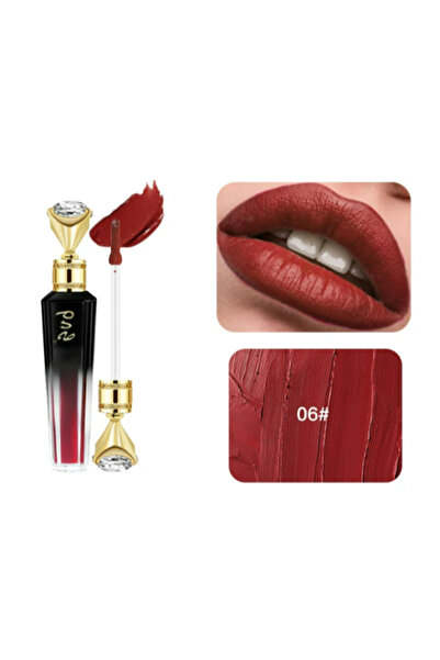 OEM Long-lasting matte liquid lipstick, with diamond wand, Red 06, 2.6 ml