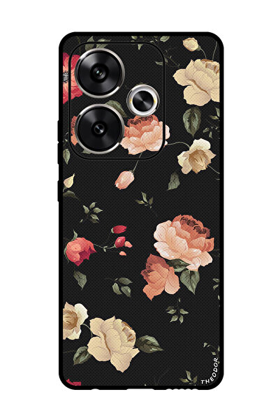 Theodor جراب واقٍ مضاد للخدش والصدمات لهاتف Xiaomi Redmi Turbo 3، لون لوتس ملون