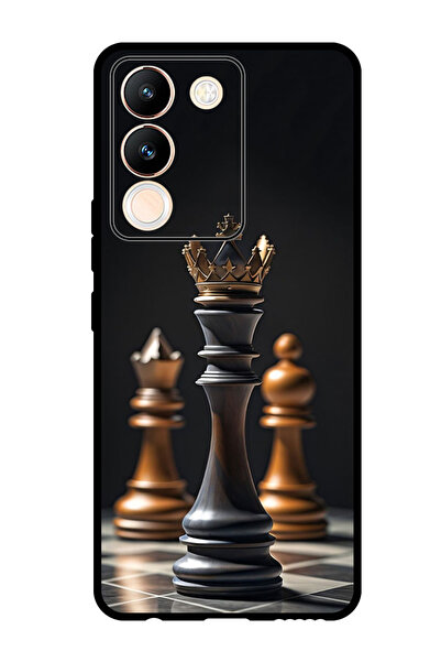 Theodor جراب واقٍ مضاد للخدش والصدمات لهاتف Vivo V29e Chess KING