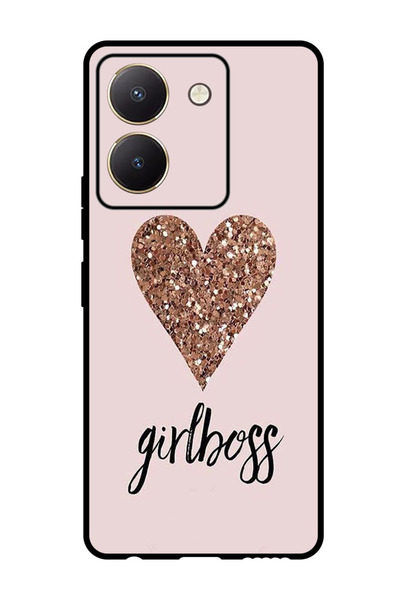 Theodor جراب واقٍ مضاد للخدش والصدمات لهاتف Vivo Y27s، تصميم فتيات بوس آند هارت