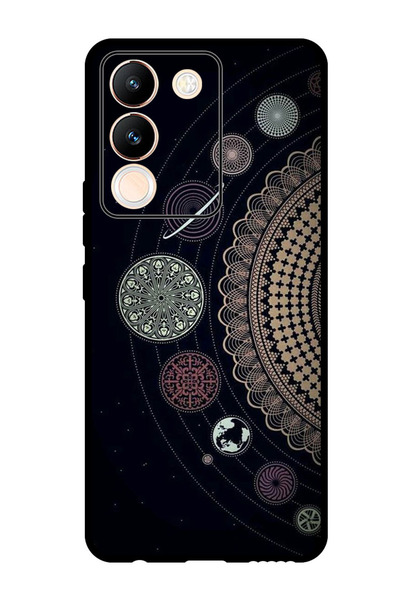 Theodor جراب واقٍ مضاد للخدش والصدمات لهاتف Vivo V29e بتصميم فن الماندالا (2)