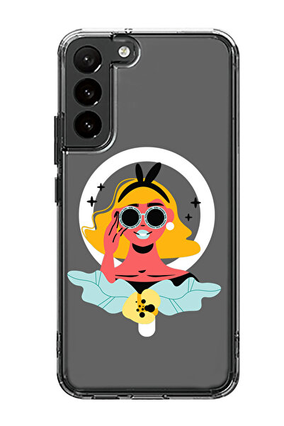 Theodor غلاف لهاتف Samsung Galaxy S23 متوافق مع MagSafe، جراب مقاوم للصدمات، نظارات شمسية للفتيات