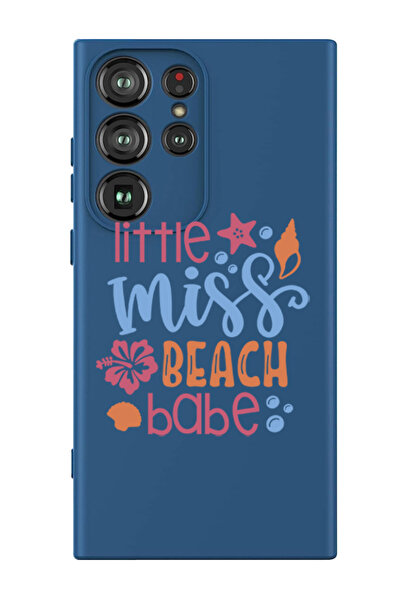 Theodor غطاء حماية سائل من السيليكون لهاتف سامسونج جالاكسي S24 ألترا (أزرق) - ليتل ميس بيتش بيبي