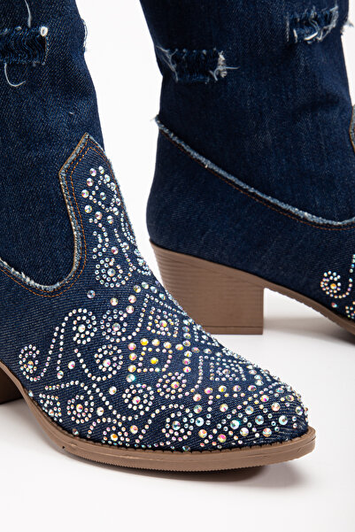 MS SUGAR SHOES Жіночі джинси з розрізами, камінням та ковбойським стилем Cowgirl