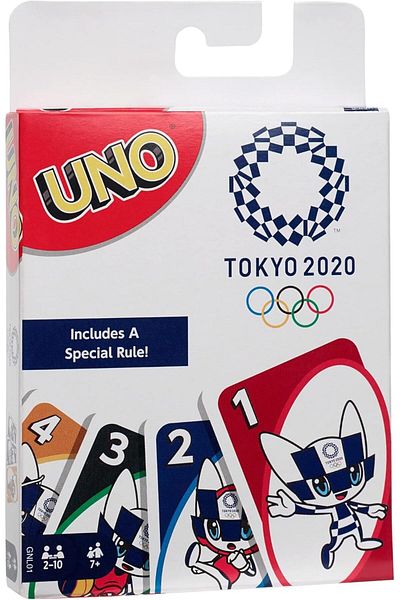 Mattel Games UNO Olympic Tokyo 2020 Card Game, with 112 Cards and Instructions for Players 7 Years and Older