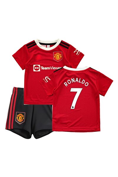 BYSPORTAKUS Manchester United Ronaldo 2021 Sezon Futbol Çocuk Forması 2'Li Set