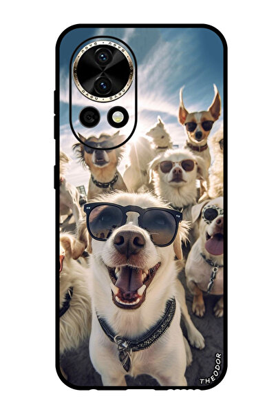 Theodor جراب واقٍ مضاد للخدش والصدمات لهاتف هواوي نوفا 12 - كلاب سيلفي